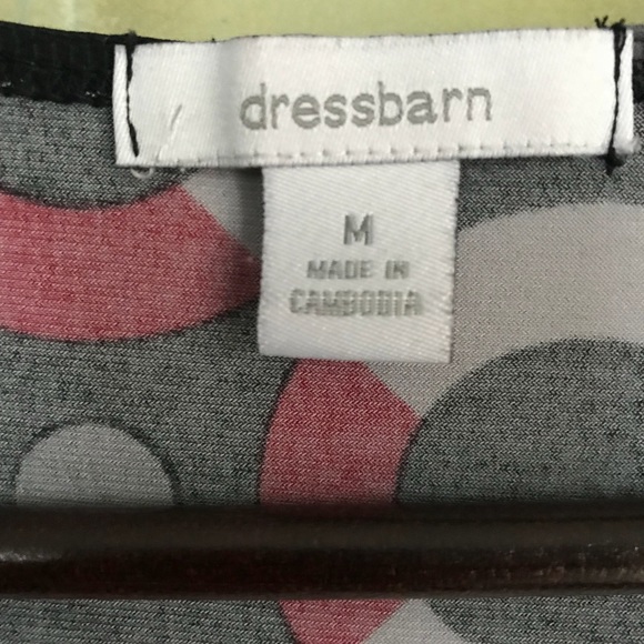 Dressbarn Top, Size M, Red/Blk/Wht - Picture 4 of 8